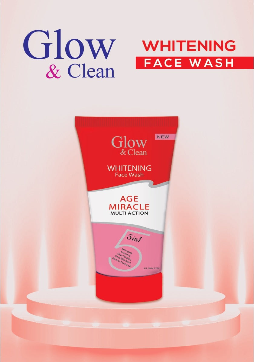 Glow and Clean Age Miracle Face Wash – Instant Brightening and Anti-Aging Cleanser for Radiant Skin, 120ML Deep Cleansing Formula with Visible Results