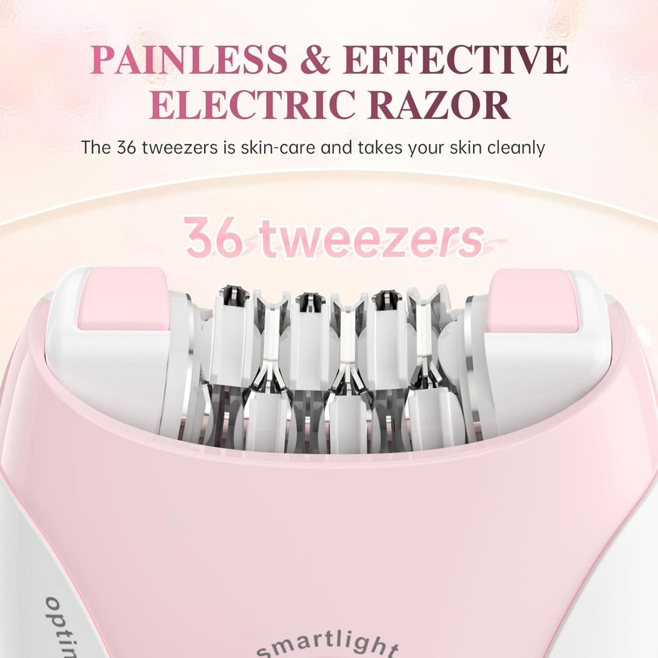 Daling DL-6032 Cordless Ladies Epilator with 2-Speed Adjustment, Painless Hair Removal, Rechargeable, Compact and Easy to Use for Legs, Arms, Underarms