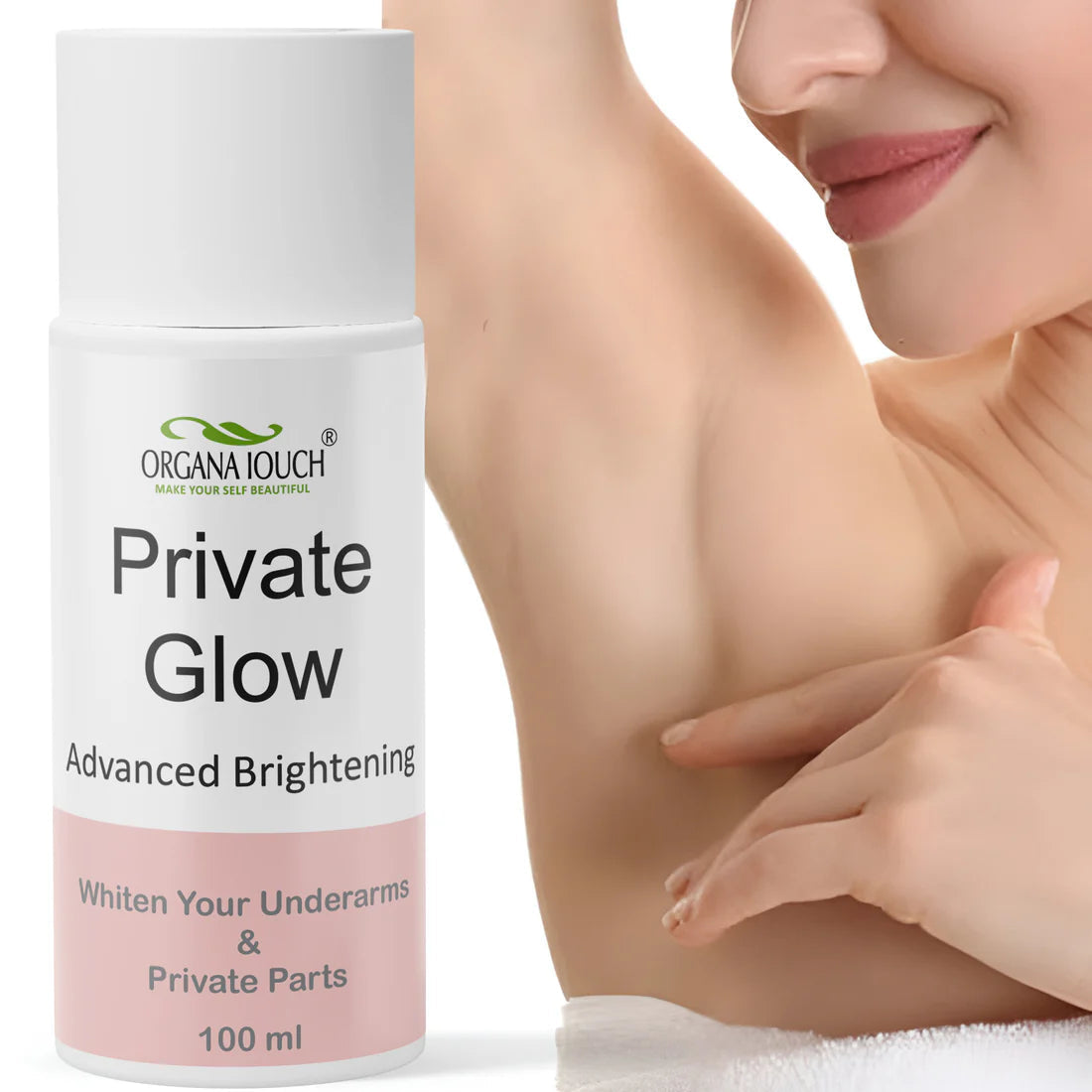 Organa Touch Fresh & Natural Underarm Whitening Cream Private Glow ( Advanced Brightening )