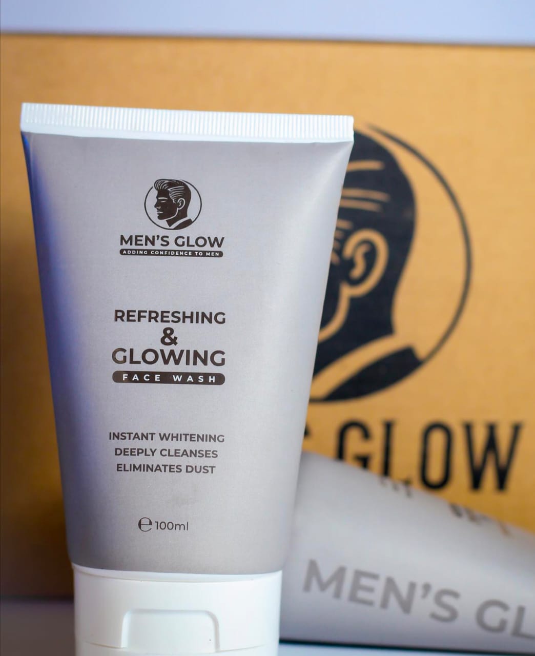 Men's Glow Facewash Bundle – Facewash + Whitening Cream Combo Set