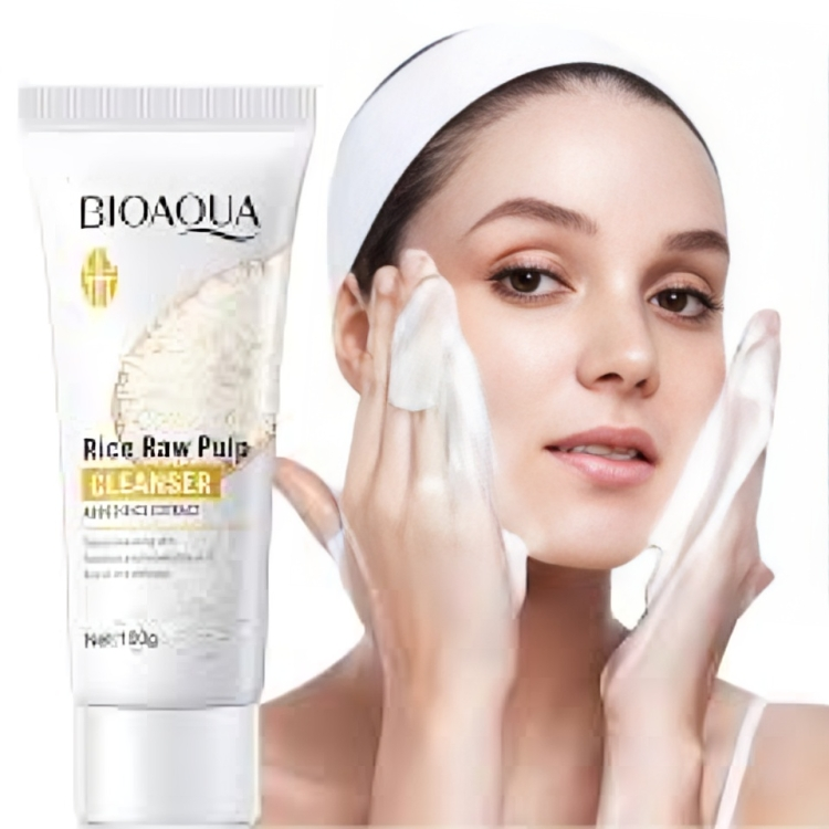 BIOAQUA Rice Raw Pulp Skin Whitening Product - Facial Cleanser (100g)